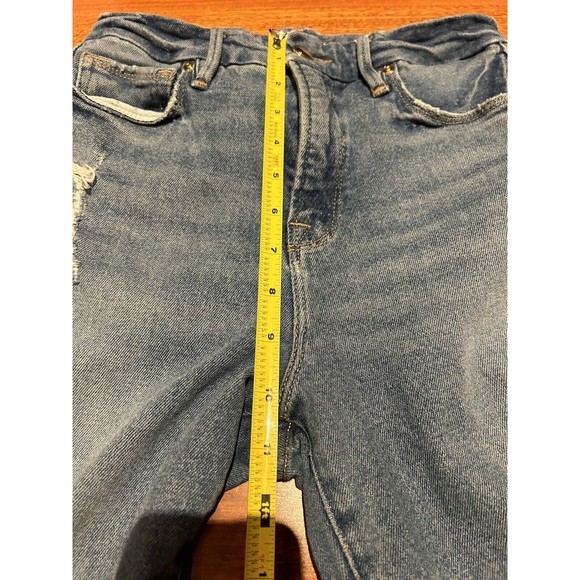 Good American Good Curve Distressed Straight High Rise‎ Jeans Women’s Size 2/26 - Picture 9 of 9